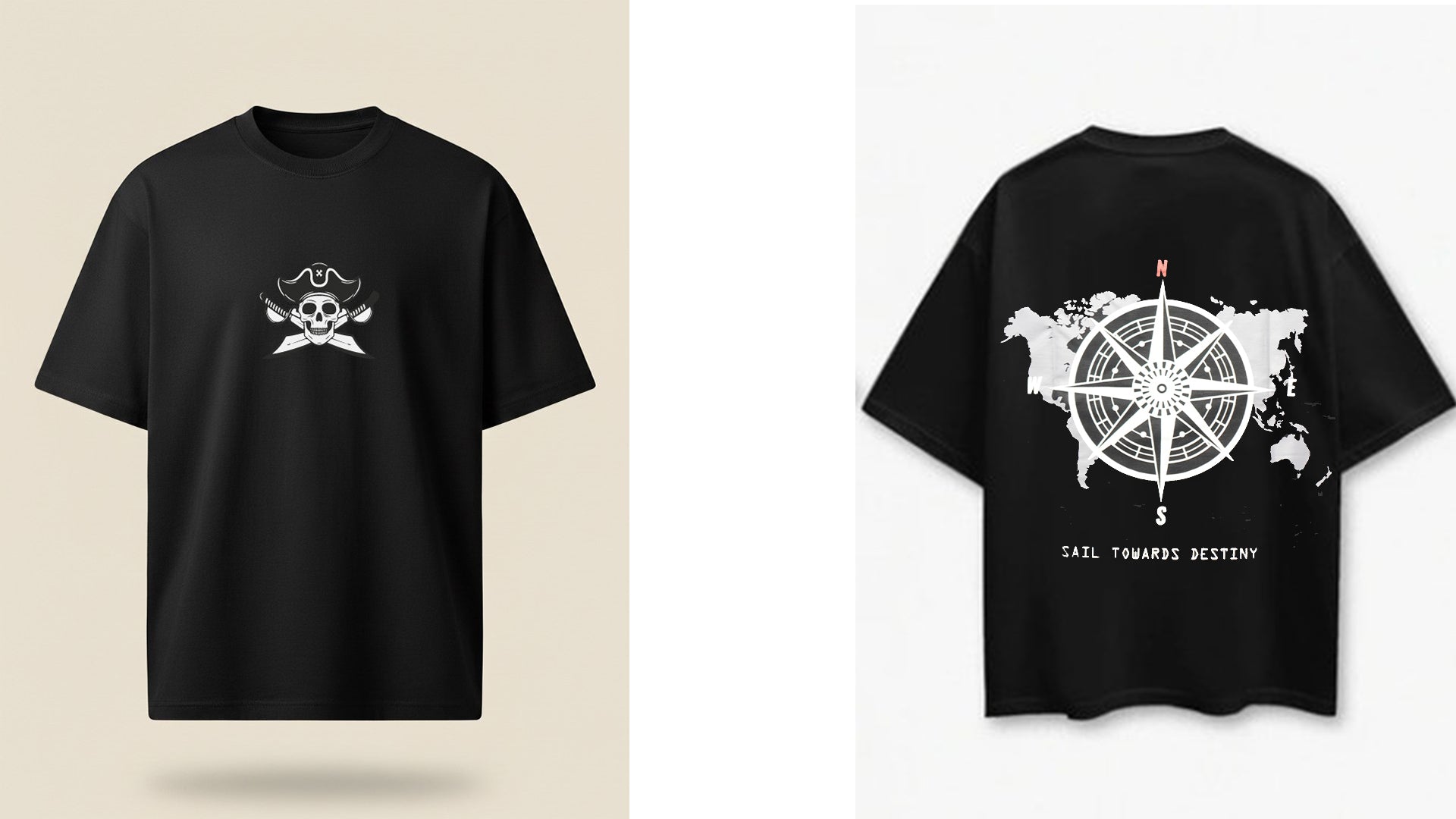 Buy 2 @₹1299 - Pirate and The One Edition Oversized Tshirt