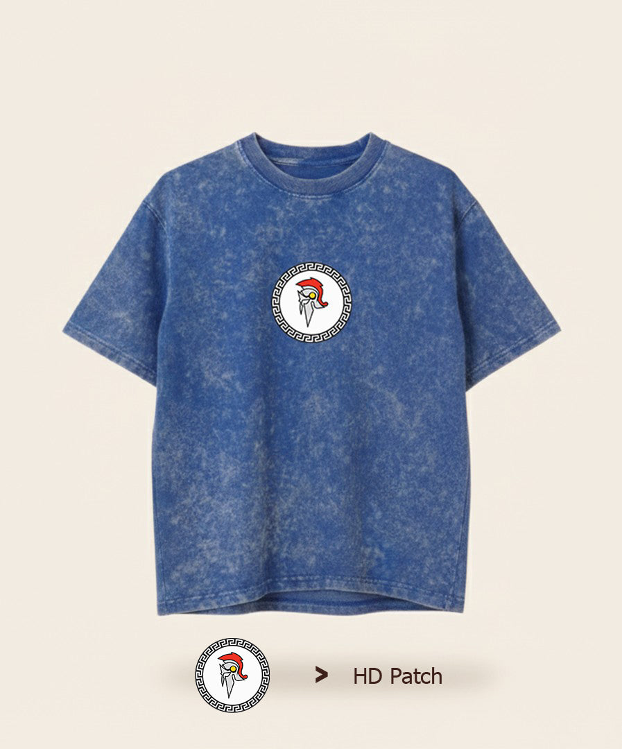 The One Edition - Acid Wash Sky Blue Oversized T-Shirt